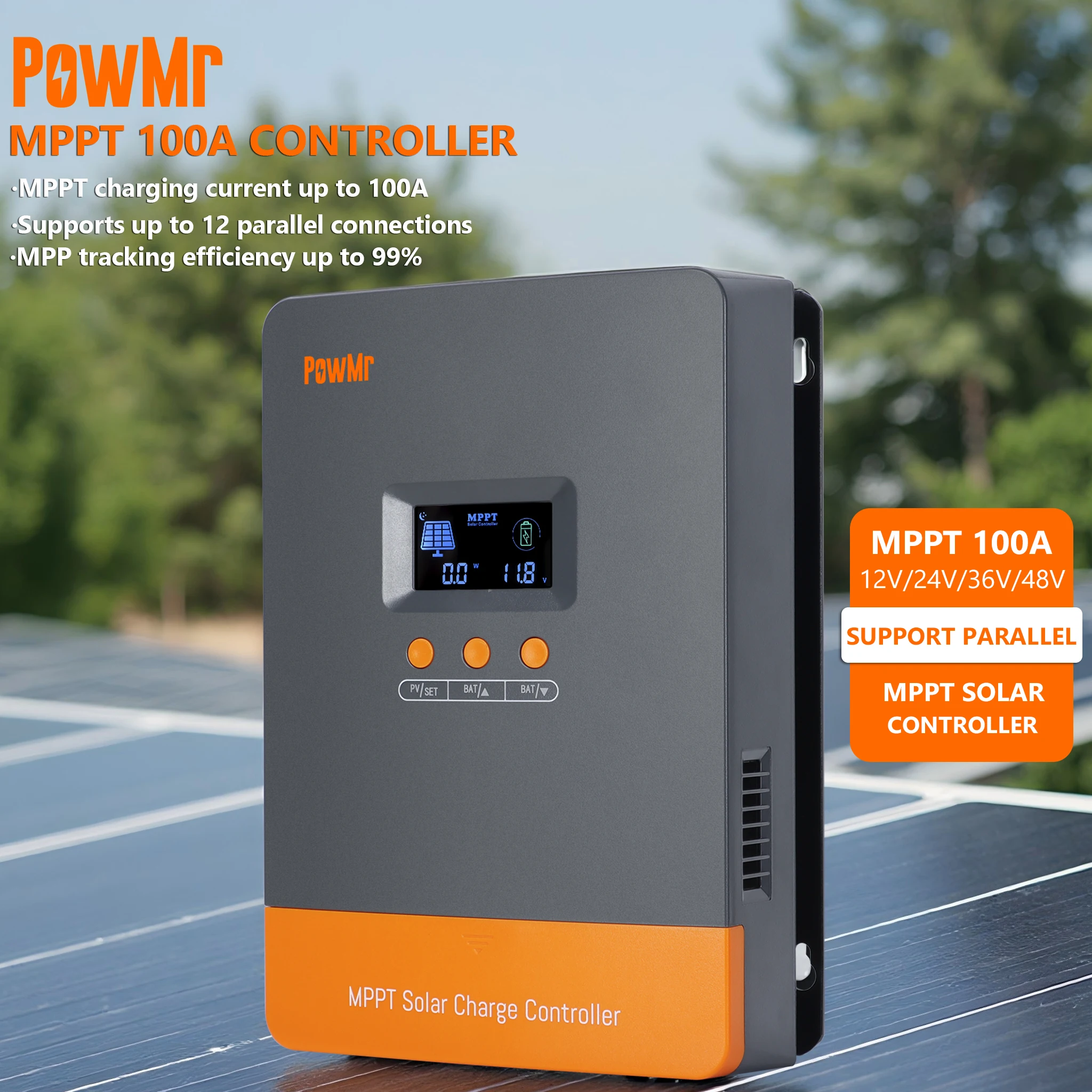 PowMr Hot Sale 12V 24V 48V Bat - Charge Controller Solar 评论和价格