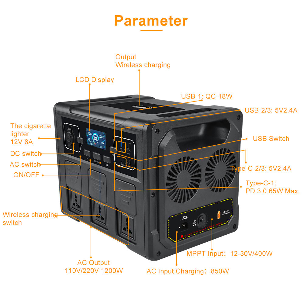 1200W Portable Solar Generator - Solar Generator 评论和价格