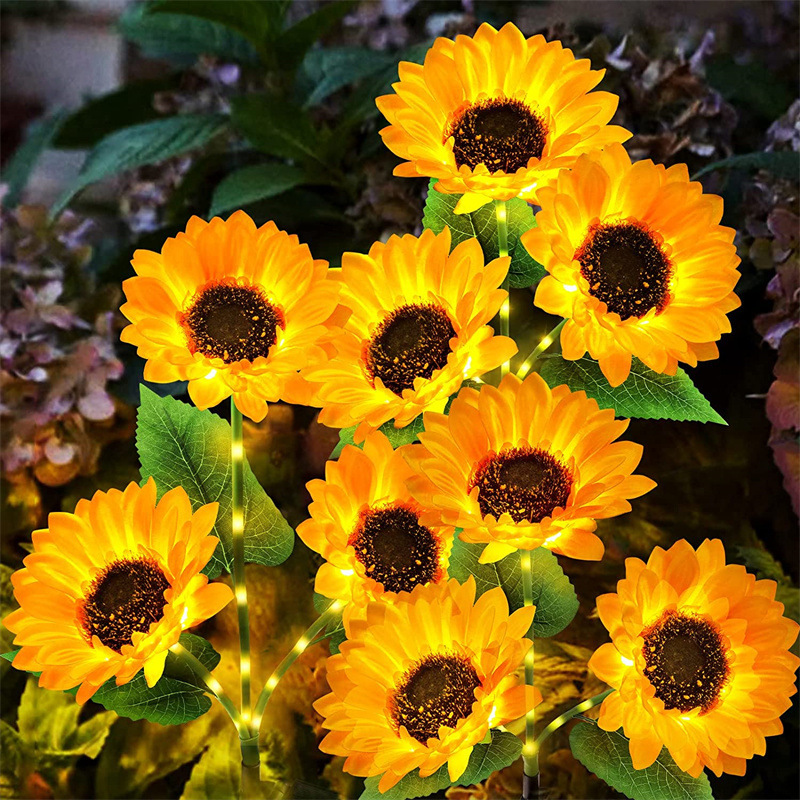 LED Solar Simulation Sunflower - Solar Lamp 评论和价格