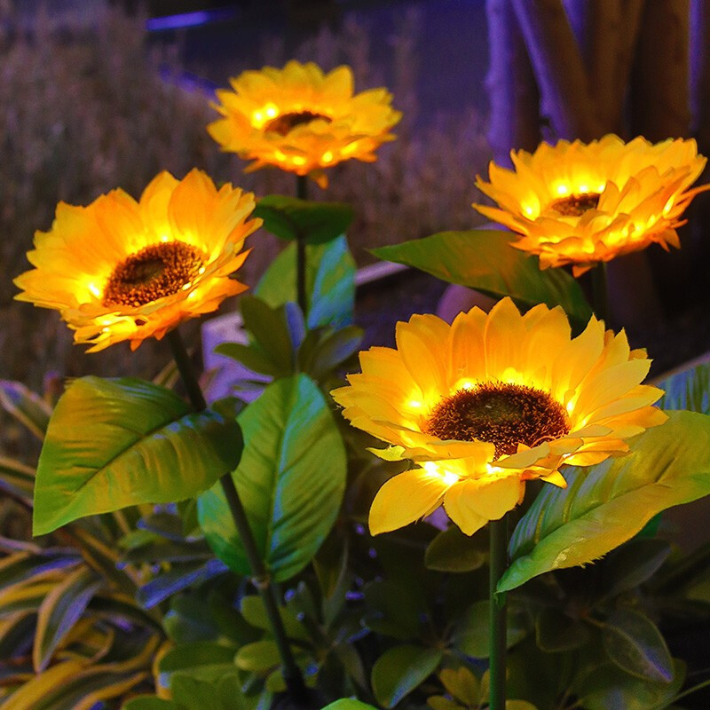 LED Solar Simulation Sunflower - Solar Lamp 评论和价格