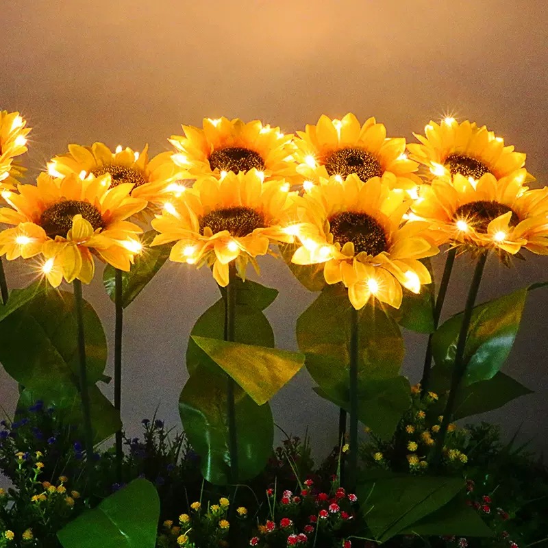 LED Solar Simulation Sunflower - Solar Lamp 评论和价格